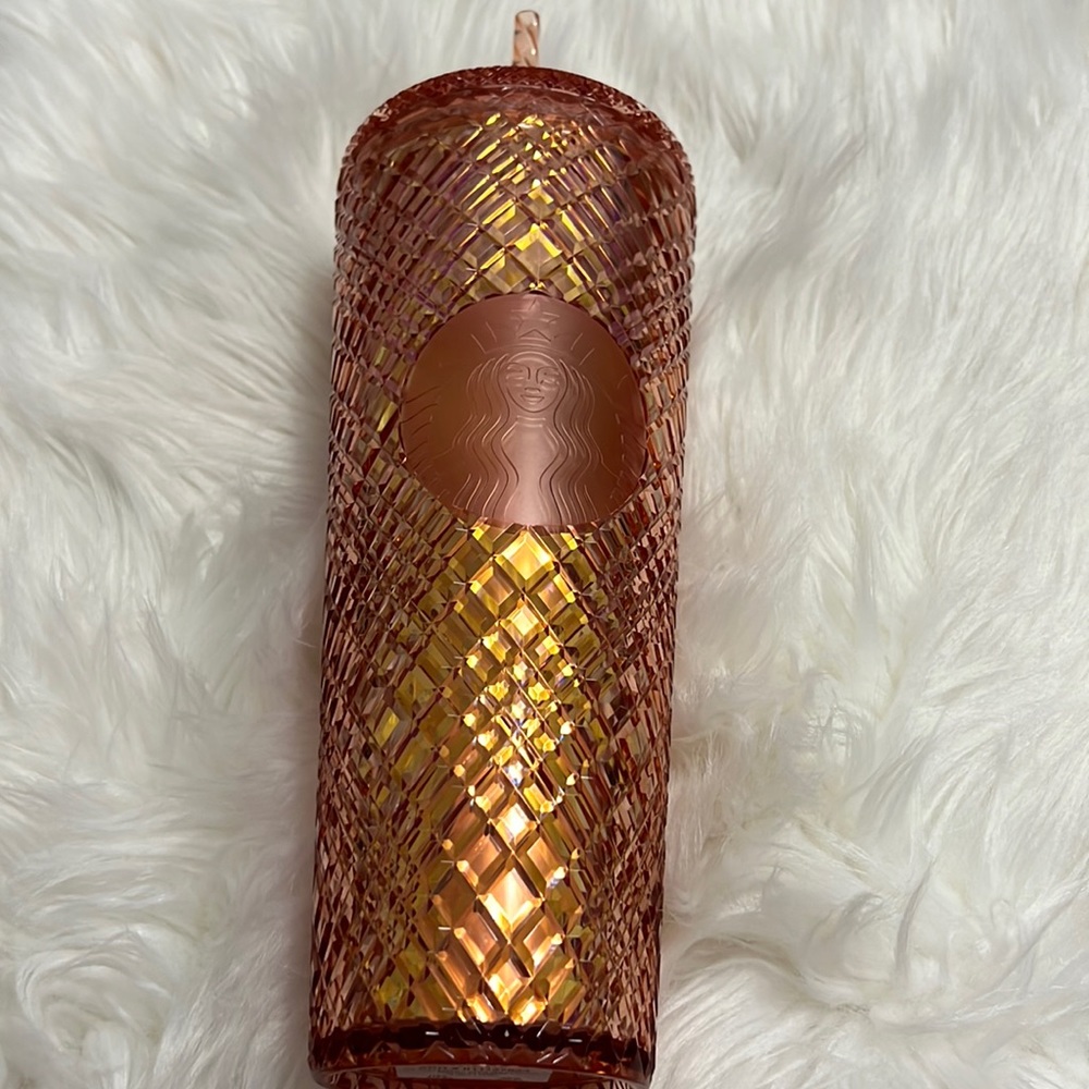 Starbucks iridescent peach crystal tumbler NVT